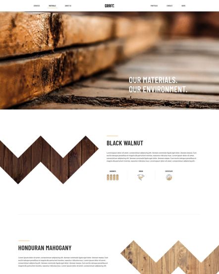Craft Joomla template Portfolio Layout