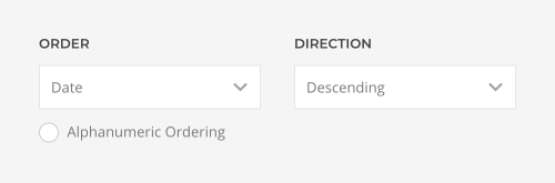 Order and direction