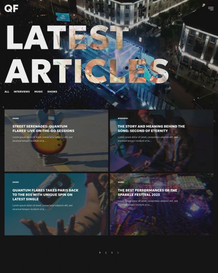 Quantum Flares Joomla template Post Index Layout