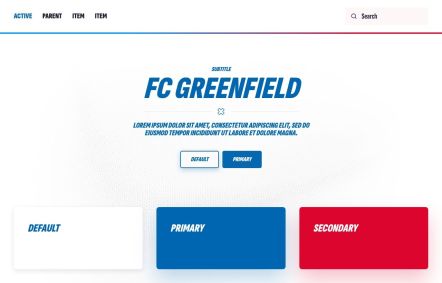 FC Greenfield Joomla template UI Elements in White Lightblue Style