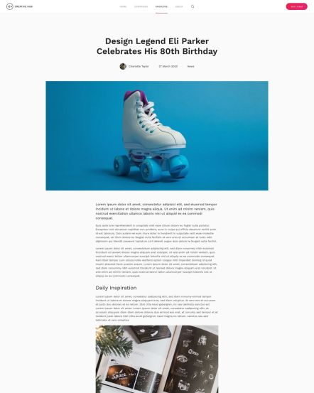 Creative Hub WordPress theme Post Layout