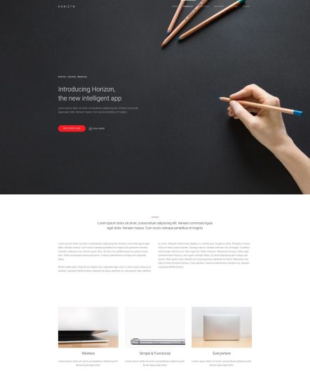 Horizon Joomla template Product Layout