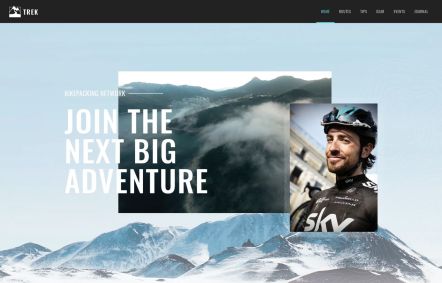 Trek Joomla template Home Page in Default Style