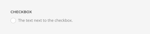 Field types checkbox