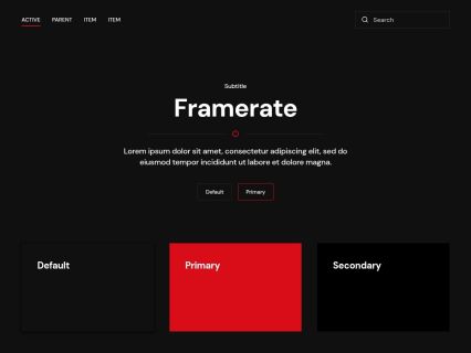 Framerate WordPress Theme Black Red Style