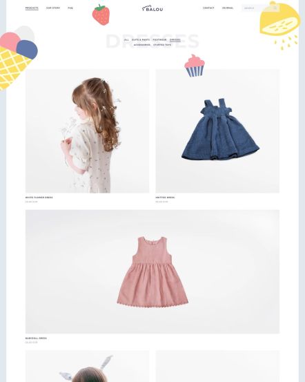 Balou Joomla template Product Category Layout