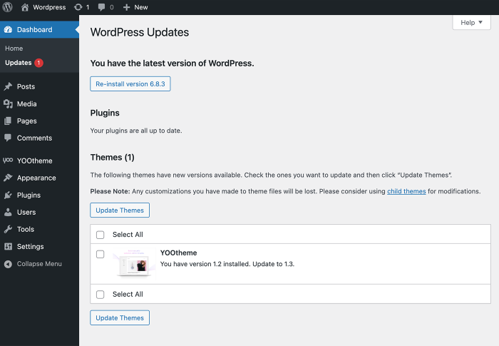 Update notification