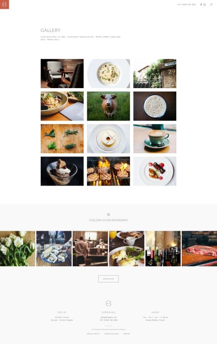 Copper Hill WordPress theme Gallery Layout