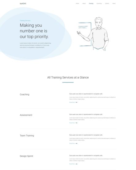Summit Joomla template Services Layout