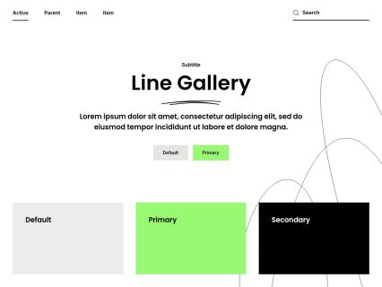 Line Gallery WordPress Theme White Green Style
