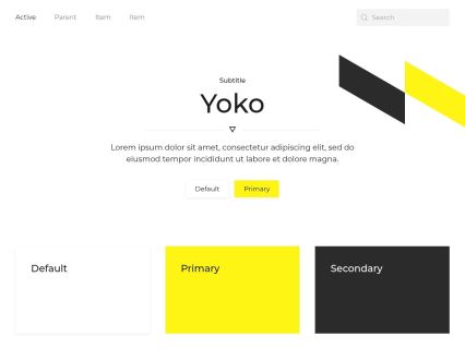 Yoko Joomla Template White Yellow Style
