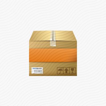 Cardboard Box Orange Icon