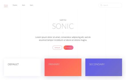 Sonic Joomla template UI Elements in Default Style