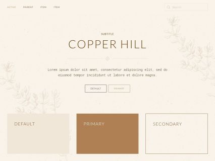 Copper Hill WordPress Theme Light Beige Style
