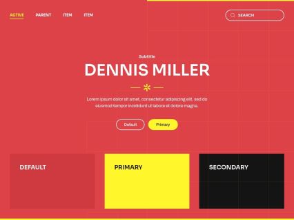 Dennis Miller Joomla Template Colored Yellow Style