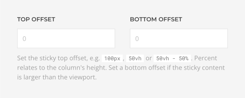 Position sticky offset