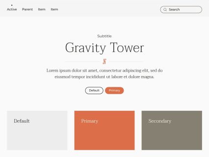 Gravity Tower WordPress Theme Light Red Style