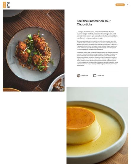 Kojiro Joomla template Post Layout