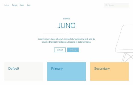 Juno Joomla template UI Elements in White Dove Style