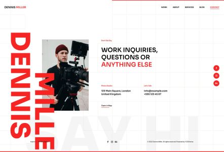 Dennis Miller WordPress theme Contact Layout