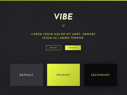 Vibe WordPress Theme Dark Yellow Style