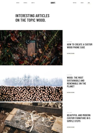 Craft Joomla template Post Index Layout