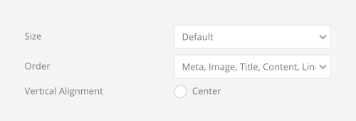 Table size and order