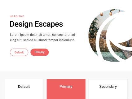 Design Escapes Joomla Template White Red Style