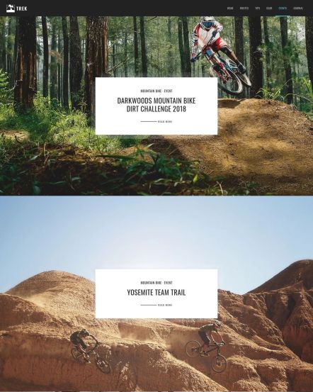 Trek Joomla template Portfolio Layout
