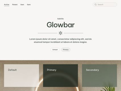 Glowbar WordPress Theme Light Green Style