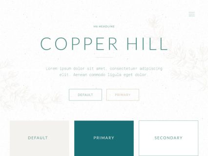Copper Hill WordPress Theme Light Turquoise Style