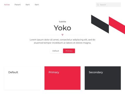 Yoko WordPress Theme White Red Style