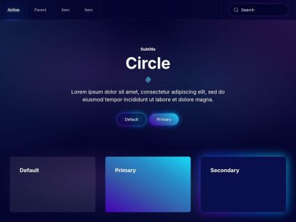 Circle Joomla Template Dark Blue Style