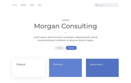 Morgan Consulting Joomla template UI Elements in White Dove Style