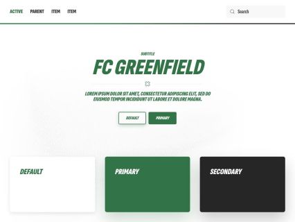 FC Greenfield Joomla Template White Green Style