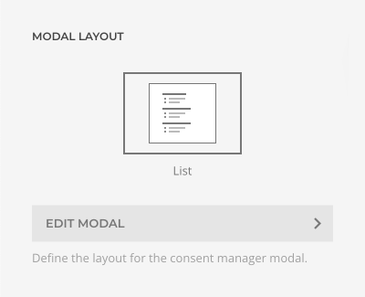 Modal layout