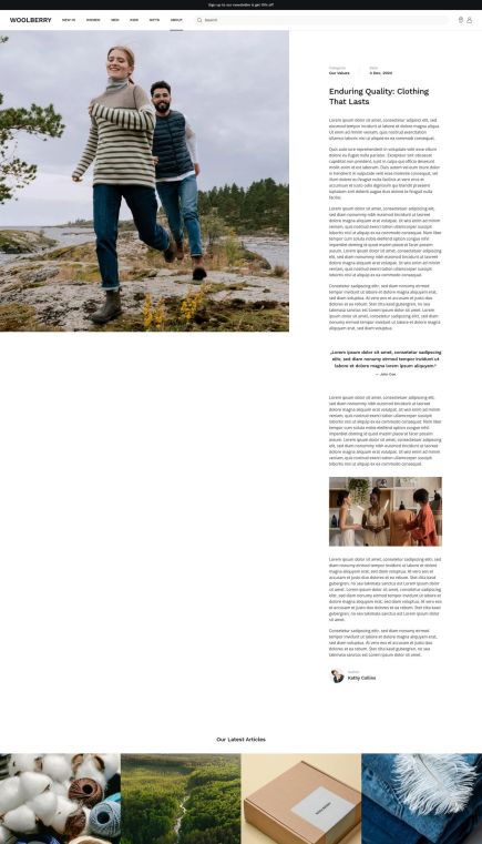 Woolberry Joomla Template Post Layout