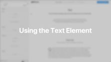Text Element Documentation Video for WordPress
