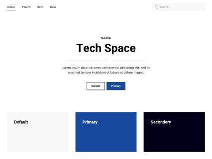 Tech Space Joomla Template White Darkblue Style