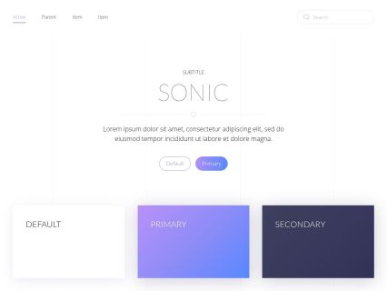 Sonic Joomla Template White Purple Style