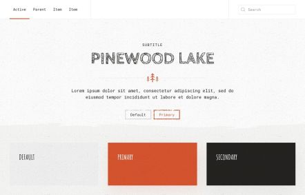 Pinewood Lake Joomla template UI Elements in Default Style