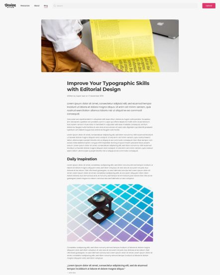 Design Bites Joomla template Post Layout