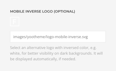 Mobile inverse logo setting