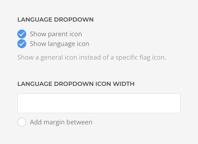 Language options