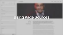 Page Sources Documentation Video for WordPress