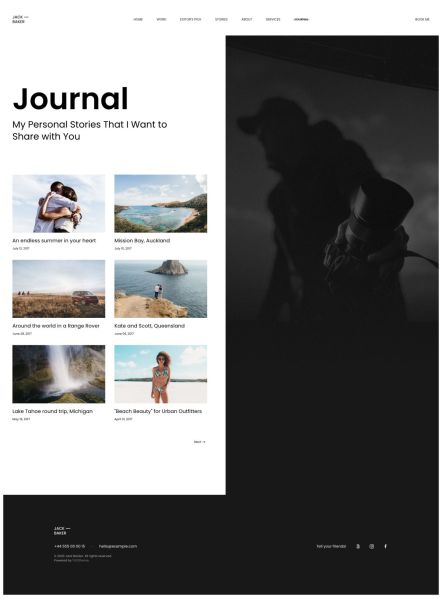 Jack Baker Joomla template Post Index Layout