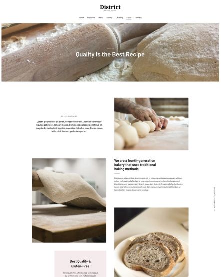 District Joomla template About Layout