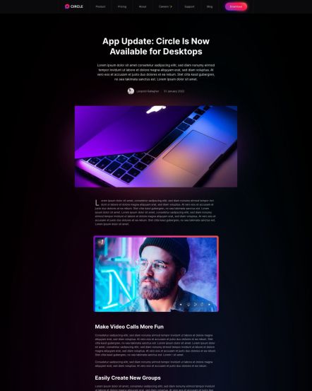 Circle WordPress theme Post Layout