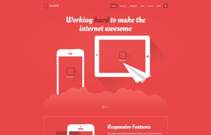 Square Joomla Template Red Style