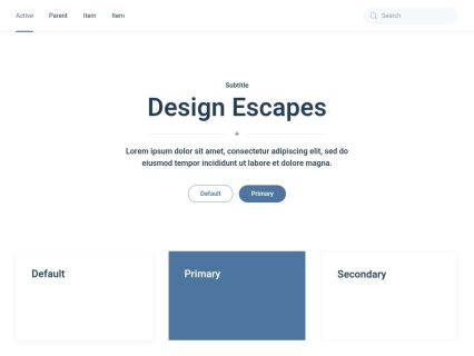 Design Escapes Joomla Template White Darkblue Style
